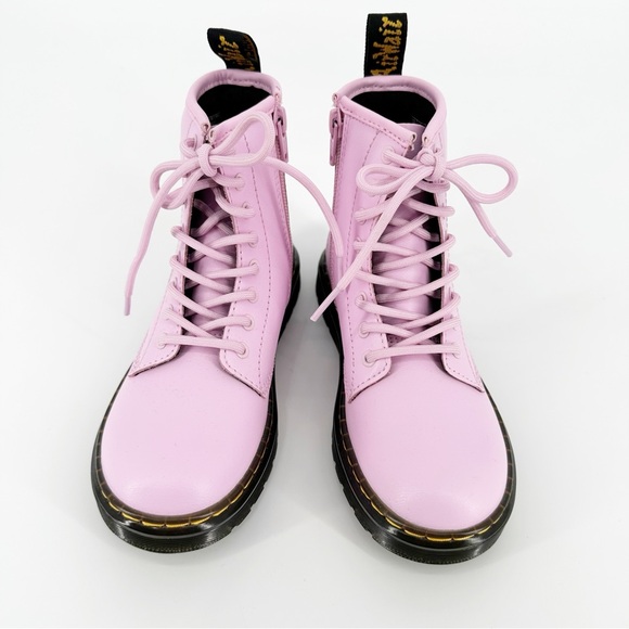 Dr. Martens 1460 8-Eye Patent Boot Little Kid Pale Pink Size 1 - Picture 2 of 6